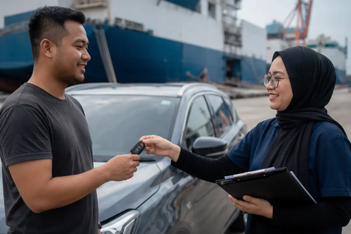 Pelanggan menerima kunci kenderaan di Sabah